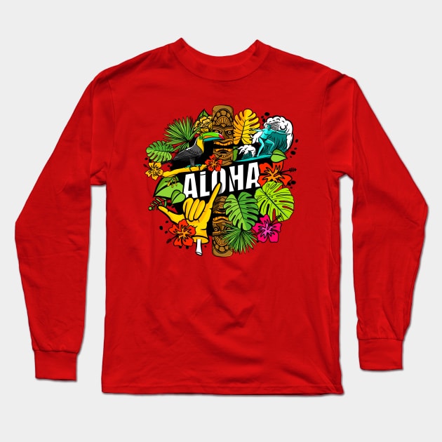 ALOHA Long Sleeve T-Shirt by Stamina.Design